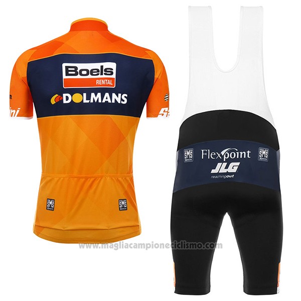 2017 Abbigliamento Ciclismo Boels Dolmans Arancione Manica Corta e Salopette